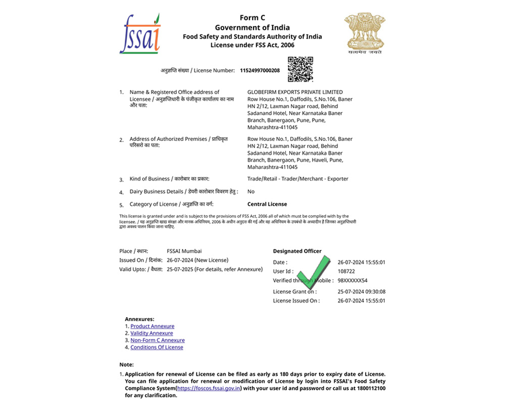 Apeda-Certificate